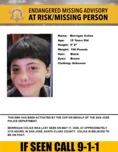 Morrigan Colias,15 Years Old Missing San Jose, Jose - City in California, Help Locate